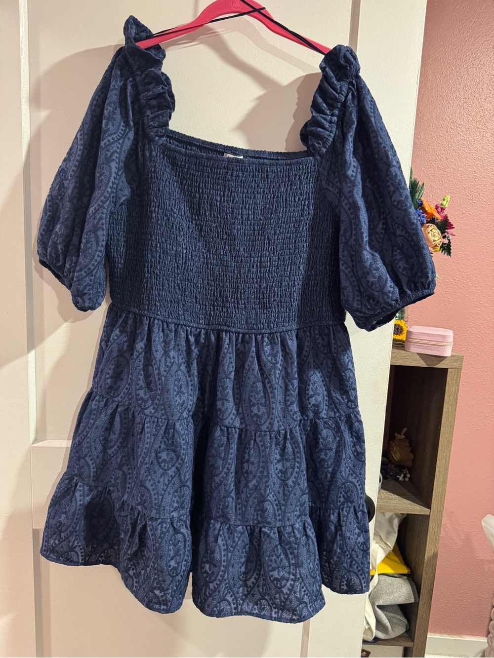 Layered With Love' Navy Blue Tiered Smocked Dress